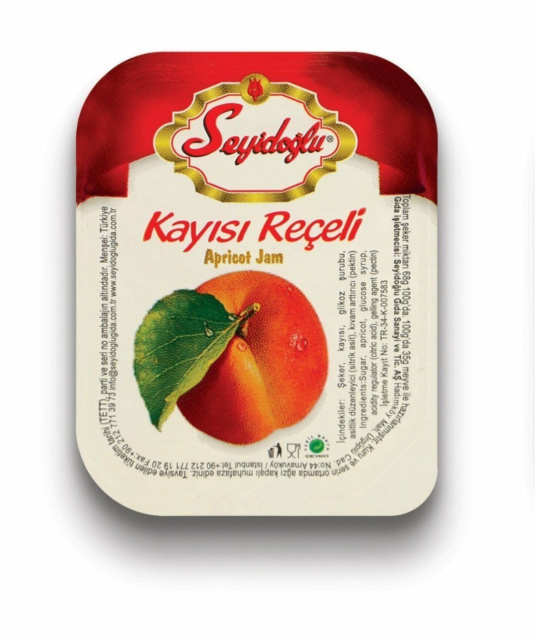 Seyidoğlu Piknik Kayısı Reçeli 15 Gr Koli içi (100 adet)