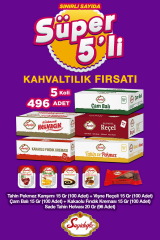 Süper 5'li Kahvaltılık Fırsatı 5 Koli 496 Adet - Vişne Reçeli -Sade Tahin Helvası